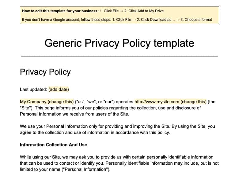 Generate Ecommerce Privacy Policy Why you need an Ecommerce Privacy