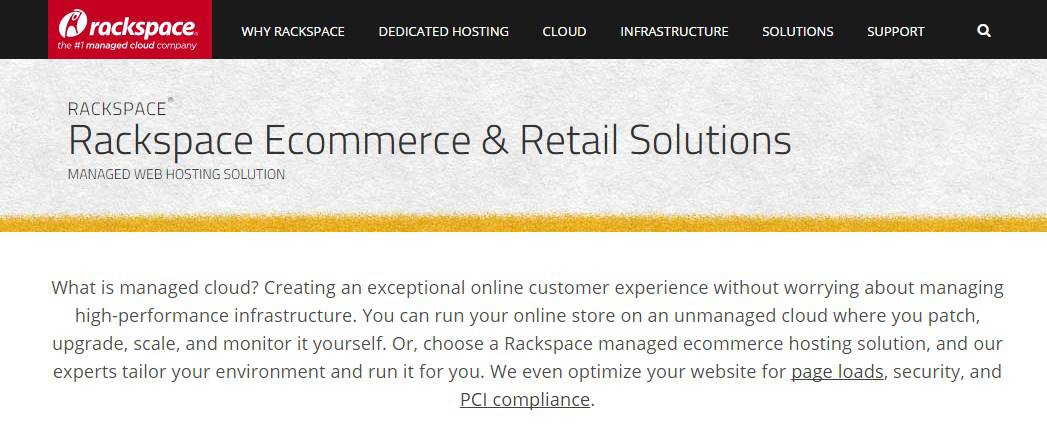 rackspace ecommerce hosting