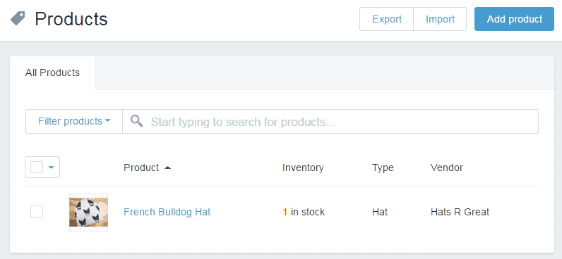 Shopify-products