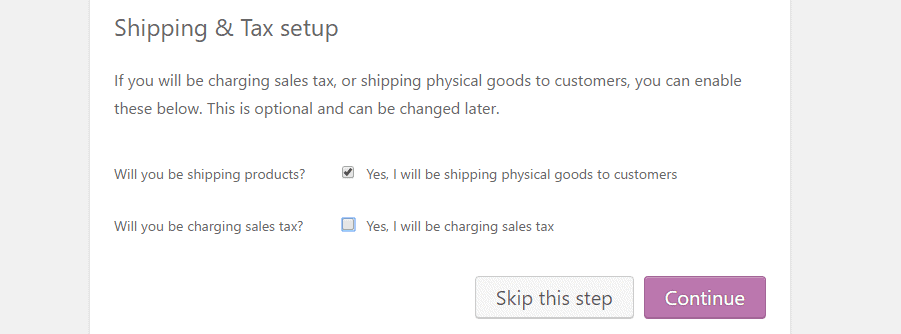 Configuring your shipping and tax settings.