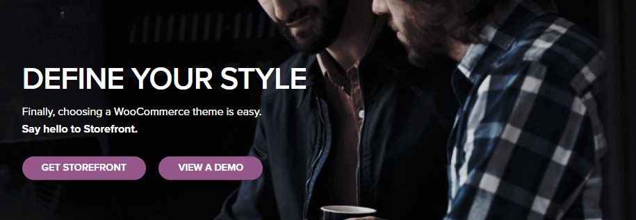 The WooCommerce theme store's homepage.