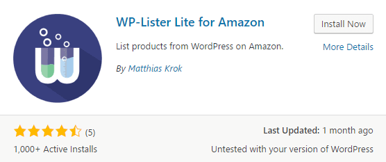 El plugin WP-Lister para Amazon.