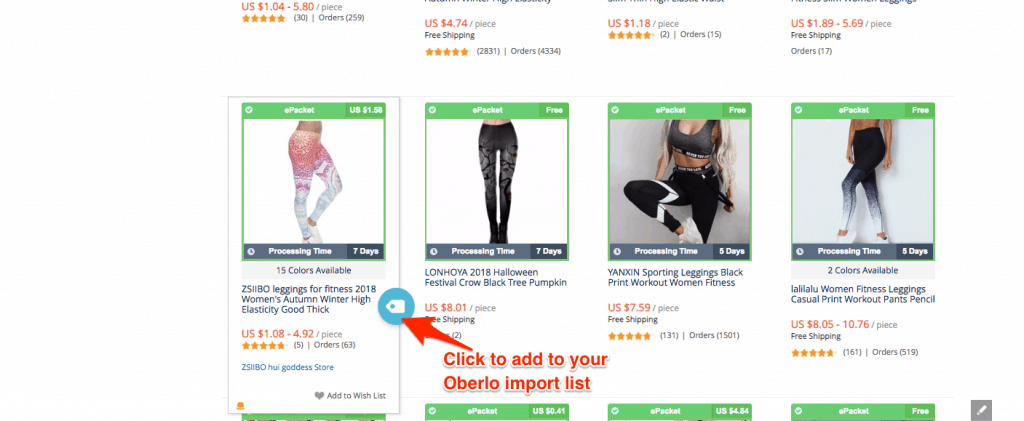 Using the Oberlo Chrome extension to import products