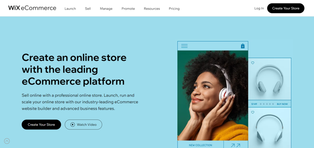 wix ecommerce review homepage