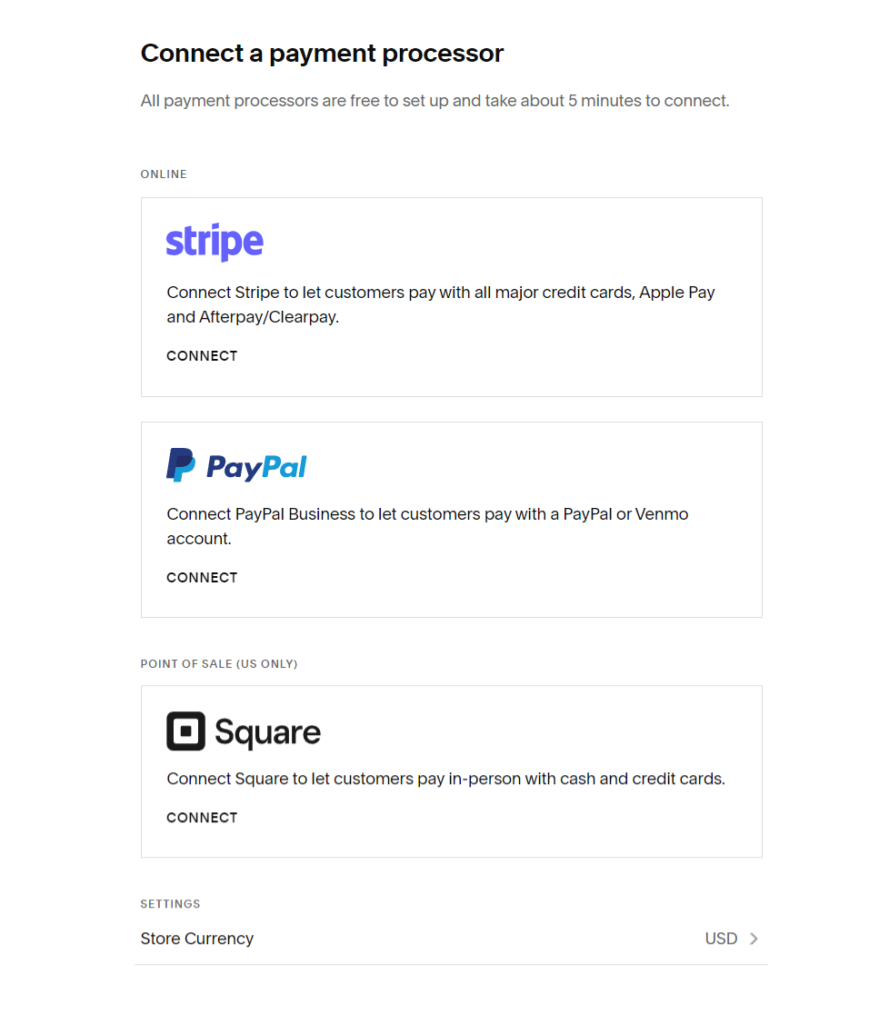 squarespace review payment methods
